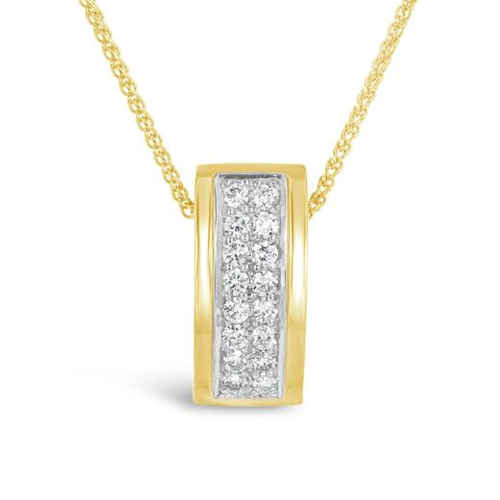 10K Yellow & White Gold 0.50CTW Pendant