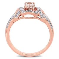 Julianna B 10K Rose Gold Morganite & 0.20CTW Diamond Fashion Ring