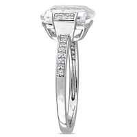 Julianna B Sterling Silver White Topaz & 0.10CTW Diamond Fashion Ring