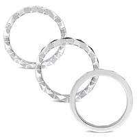 Julianna B Sterling Silver Created Blue Sapphire Created White Sapphire Ring