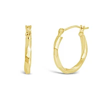 10K Yellow Gold Twist Hoops
