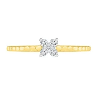 10K Yellow Gold 0.10CTW Diamond Ring