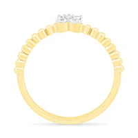 10K Yellow Gold 0.10CTW Diamond Ring