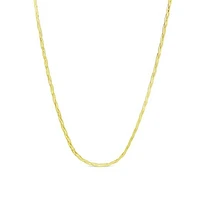10K Yellow Gold 18" Braided Herringbone Necklace