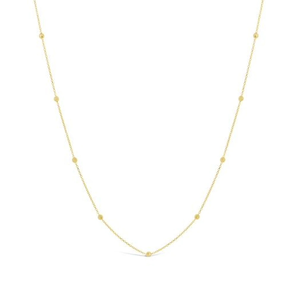 10K Yellow Gold 16+2" Diamond Cut Beads Chain