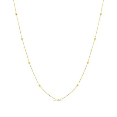 10K Yellow Gold 16+2" Diamond Cut Beads Chain