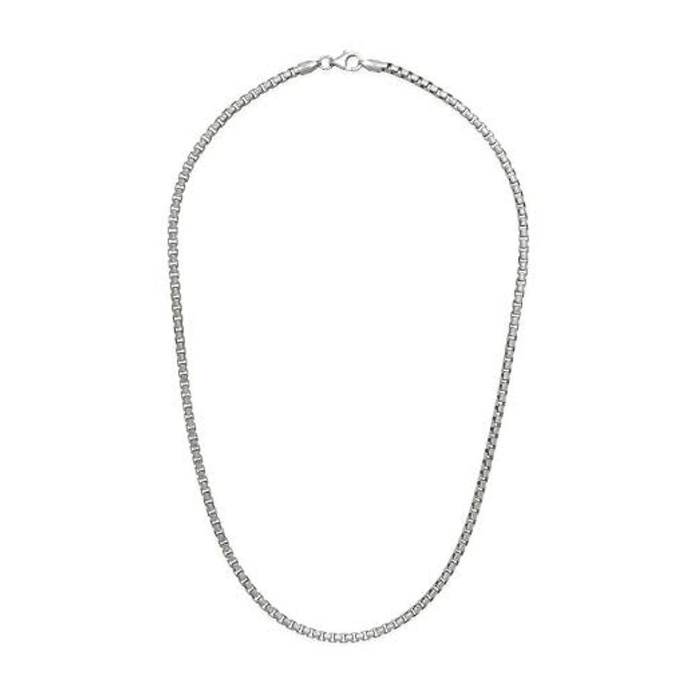 Sterling Silver 24" 3.9mm Round Box Chain