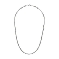 Sterling Silver 24" 3.9mm Round Box Chain