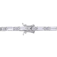 Julianna B Sterling Silver White Cubic Zirconia Tennis Bracelet