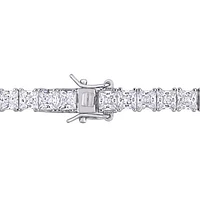 Julianna B Sterling Silver White Cubic Zirconia Tennis Bracelet