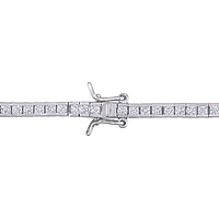 Sterling Silver White Cubic Zirconia Tennis Bracelet