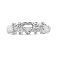 Sterling Silver 0.20CTW Diamond Mom Ring