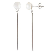 Sterling Silver 7-7.5mm Pearl Earrings