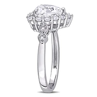 Julianna B 10K White Gold Created Sapphire & Diamond Accent Ring