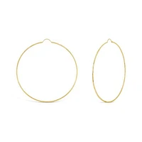 10K Yellow Gold 60mm Hoop Earrings