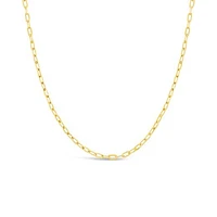 10K Yellow Gold 18" 1.4mm Diamond Cut Oval Cable Chain