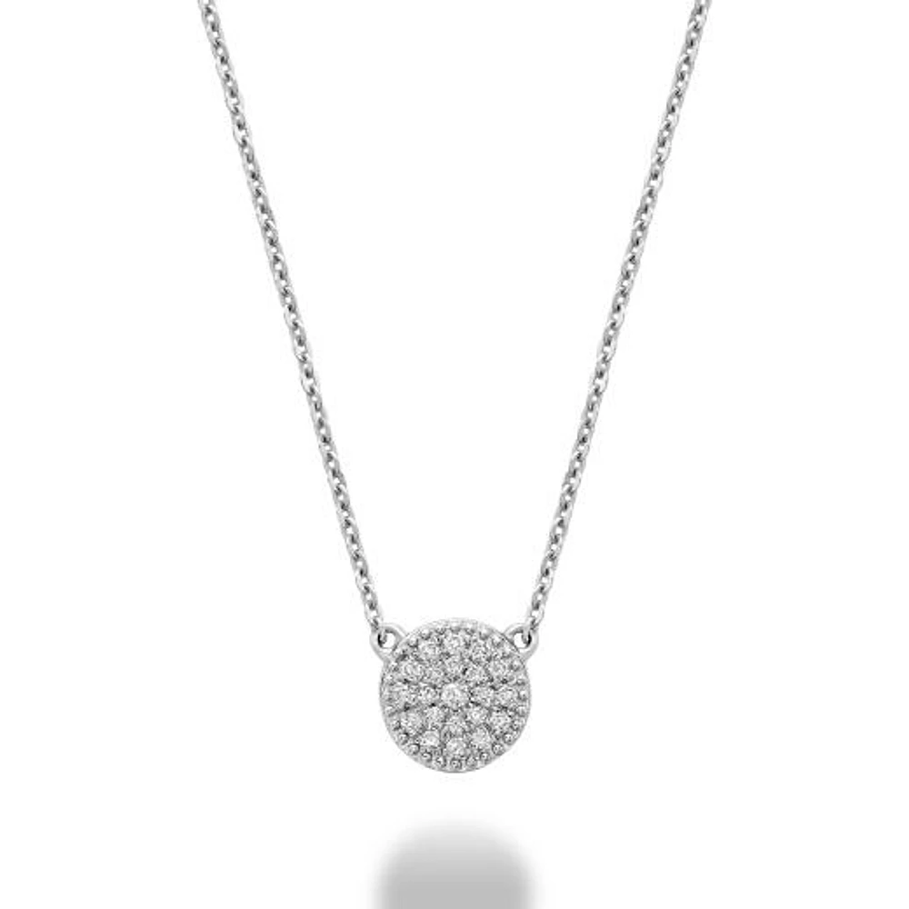 10K White Gold 0.07CTW Diamond Pendant