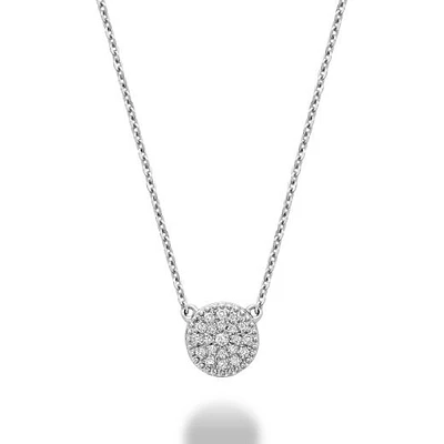 10K White Gold 0.07CTW Diamond Pendant