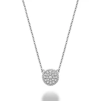 10K White Gold 0.07CTW Diamond Pendant