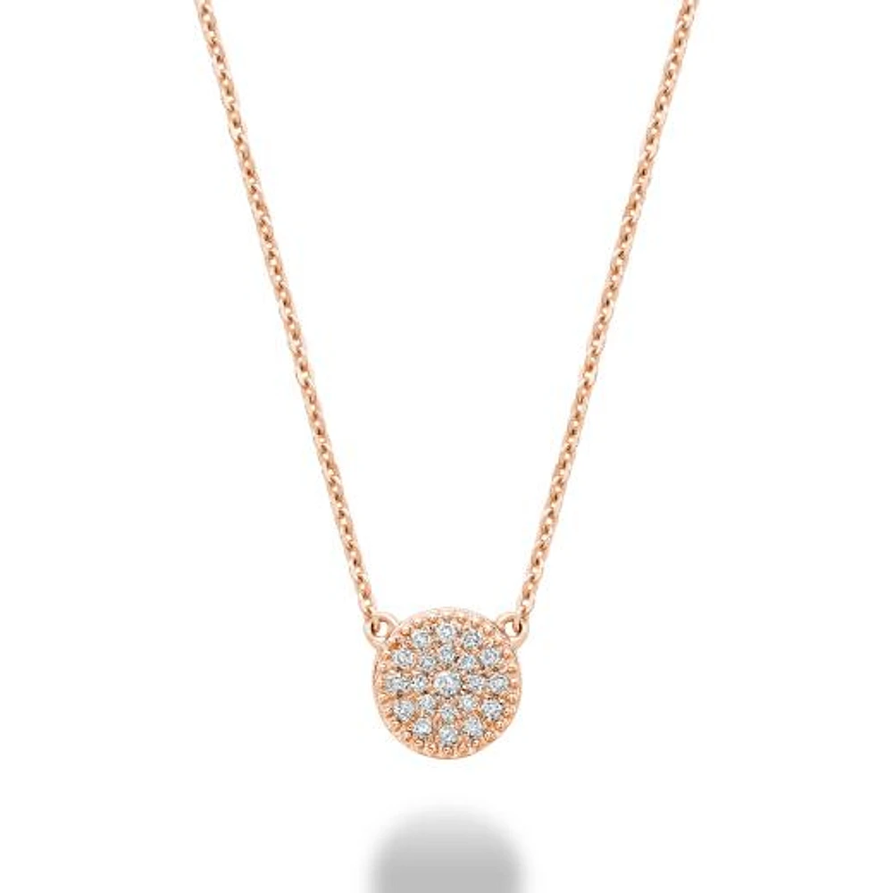 10K Rose Gold 0.07CTW Diamond Pendant