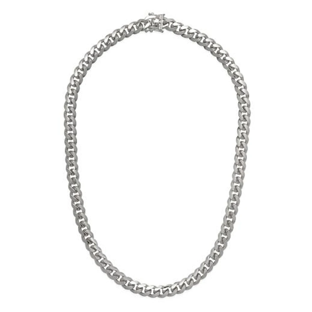 Sterling Silver 28" 8.4mm Miami Cuban Chain