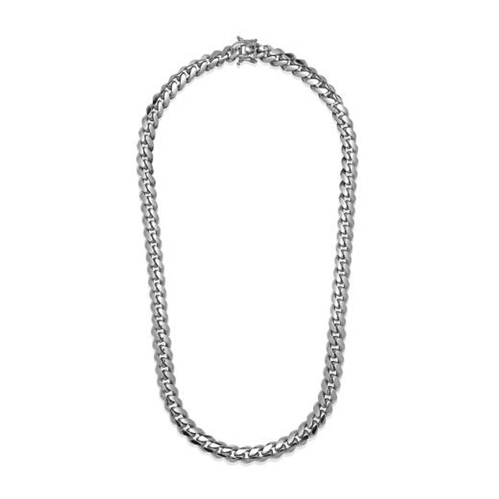 Sterling Silver 26" 9.3mm Miami Cuban Chain