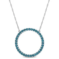 Julianna B 10K White Gold London Blue Topaz Pendant