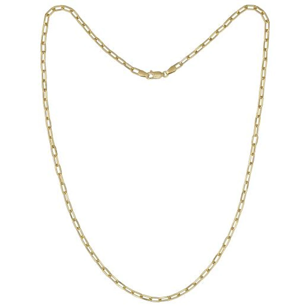 10K Yellow Gold 24" 3.2mm Paper Clip Chain