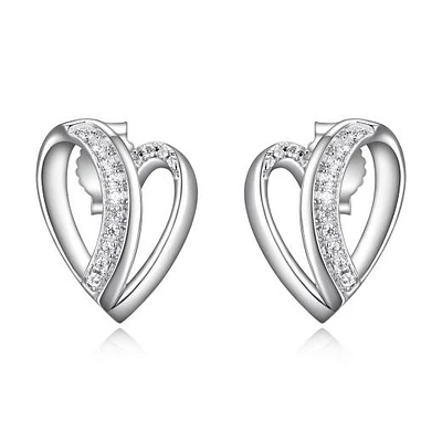 ELLE Amour Overlap Heart Earrings
