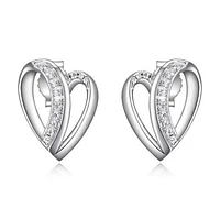ELLE Amour Overlap Heart Earrings