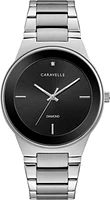 Caravelle Men's Modern Matte Black Dial Watch