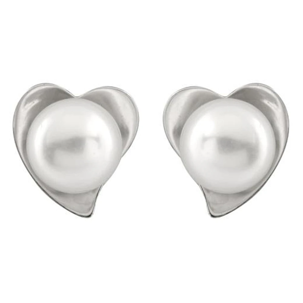Sterling Silver 6-7mm White Freshwater Pearl Earrings