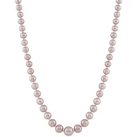 14K Yellow Gold 4-8mm Pink Freshwater Pearl 18" Necklace