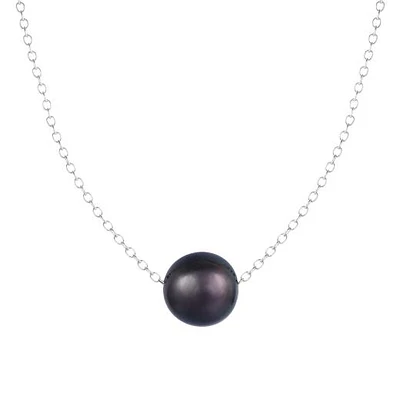 Sterling Silver 10mm Freshwater Pearl 17" Necklace