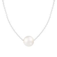 Sterling Silver 10mm Freshwater Pearl. 17" Necklace