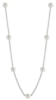 Sterling Silver 8-9mm White Freshwater Pearl 20" Necklace