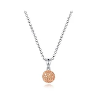 Sterling Silver Champagne Cubic Zirconia 8mm Ball Pendant