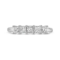 10K White Gold Princess Cut Diamond Band 1.00CTW I2/HI