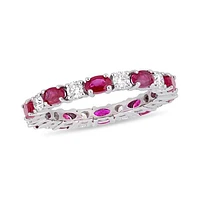Julianna B 14K White Gold Ruby & Diamond Ring