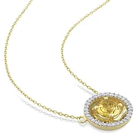 Julianna B 10K Yellow Gold Citrine & Diamond Fashion Pendant