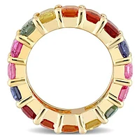 Julianna B 14K Yellow Gold Multi Colour Sapphire Eternity Ring