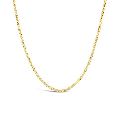 10K Yellow Gold 20" 1.35mm Round Box Chain