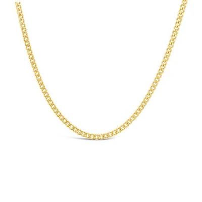 10K Yellow Gold 18" 1.5mm Diamond Cut Curb Chain