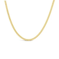 10K Yellow Gold 18" 1.5mm Diamond Cut Curb Chain