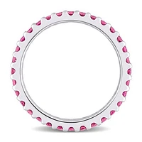 Julianna B 10K White Gold Pink Tourmaline Eternity Ring