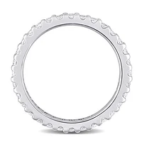 Julianna B 10K White Gold White Topaz Eternity Ring