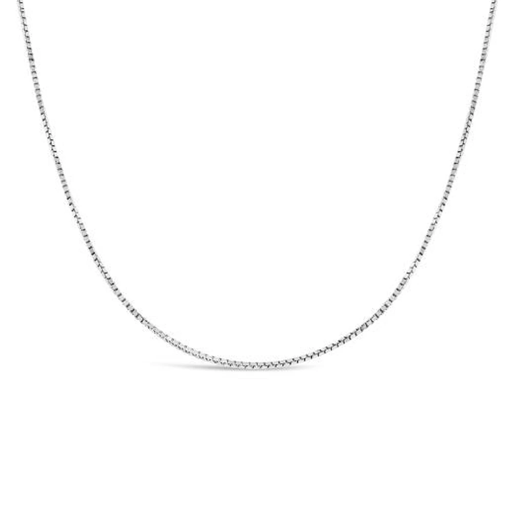 10K White Gold 16" 0.9mm Box Chain