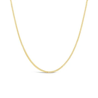 10K Yellow Gold 18" 0.8mm Box Chain