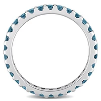 Julianna B 10K White Gold London Blue Topaz Eternity Ring