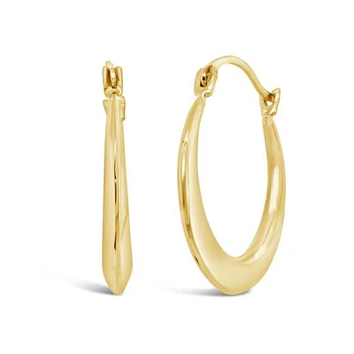 14K Yellow Gold 17mm Round Polished Creole